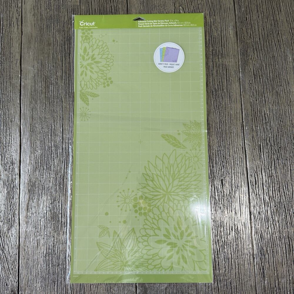 Cricut Adhesive Cutting Mat Variety Pack 12x24” Light Standard & Strong Grip